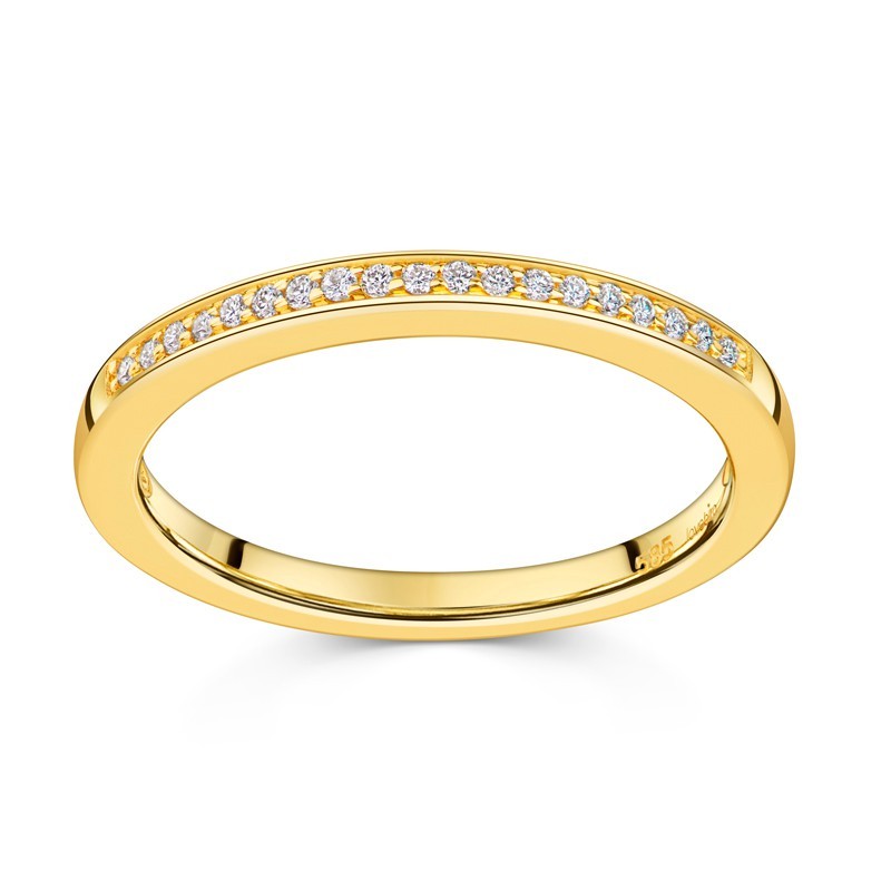 LB314a Damsky prsten s diamantom 009 ct. Zlte zlato 585 multibella