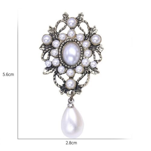 Brošňa vintage bride elegant biela white - Image 4
