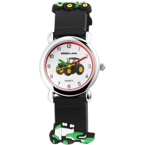 Hodinky detske Traktorista módne kids 4500028 black