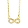 STRIEBRO Náhrdelník Infinity s 23 zirkónmi 56170