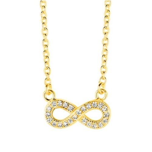 STRIEBRO Náhrdelník Infinity s 23 zirkónmi 56170