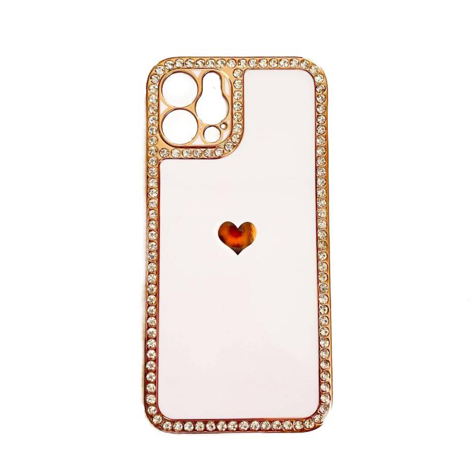 iphone 12 pro obal kryt strass Heart Srdce luxury