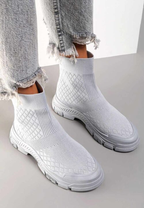 Dámske high top sneakers topánky ponozkove 13-2 - Image 4