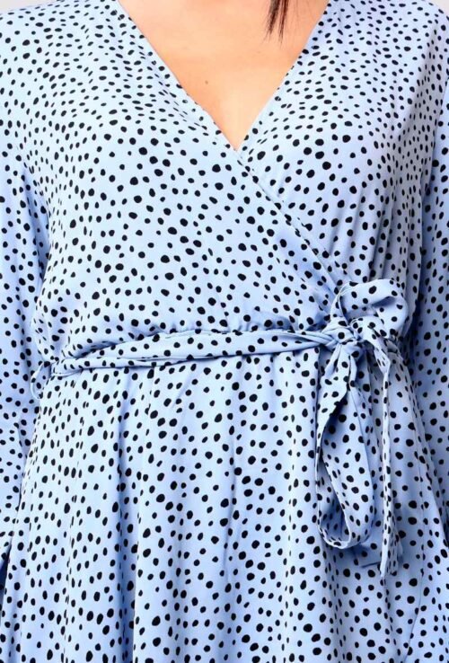 Dámske midi šaty zavinovacie casual blue - Image 2