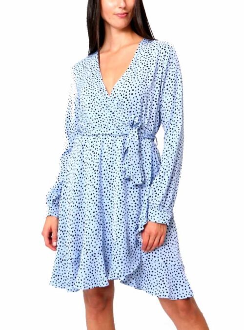 Dámske midi šaty zavinovacie casual blue - Image 4