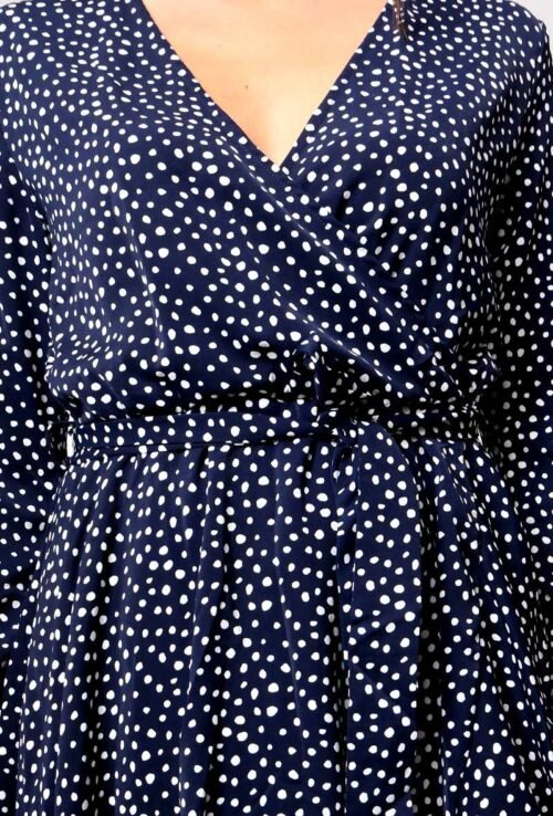 Dámske midi šaty zavinovacie casual blue - Image 6