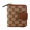 GUCCI Kompaktná peňaženka Brown Dollar Gg