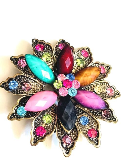 Brošňa fashion luxusná multicolor vintage - Image 4