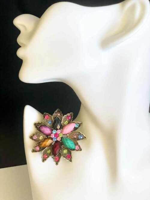 Brošňa fashion luxusná multicolor vintage - Image 2