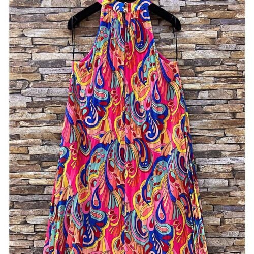 22159 Skladane saty SELENA romanticka potlac sik a trendy