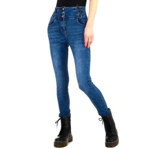 Dámske jeansy rifle vysoky pas slim dark blue - Image 2