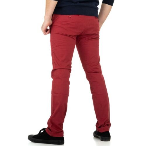 Pánske rifle chinos nohavice regular fit red - Image 3