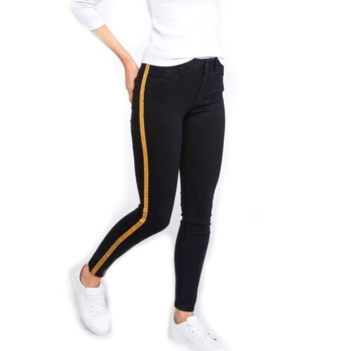 Alternative view of Dámske jeansy rifle stripe grey skinny