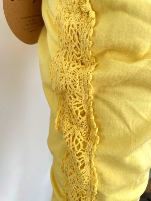 Dámske baggy nohavice na gumu yellow - Image 3
