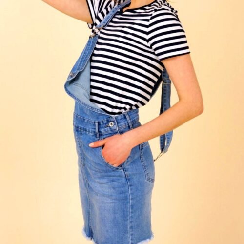 overal denim riflova sukna na traky 1