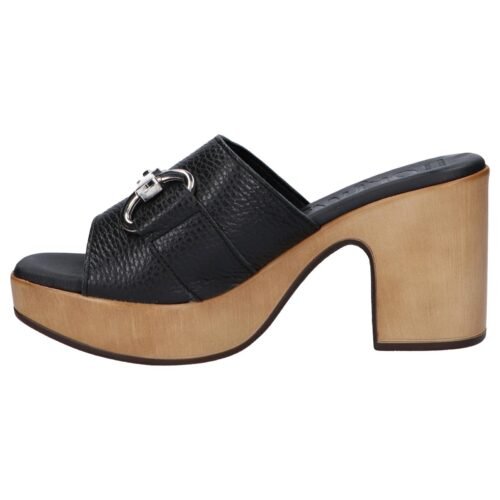 OH MY SANDALS kožené dámske sandále drevaky black - Image 6