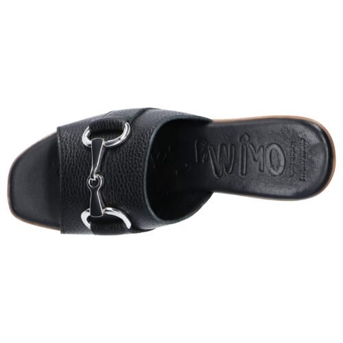 OH MY SANDALS kožené dámske sandále drevaky black - Image 3