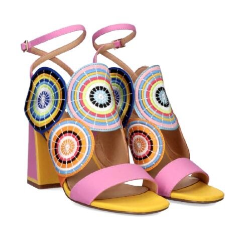 EXE Dámske luxusne sandale na podpatku lucia pink - Image 2