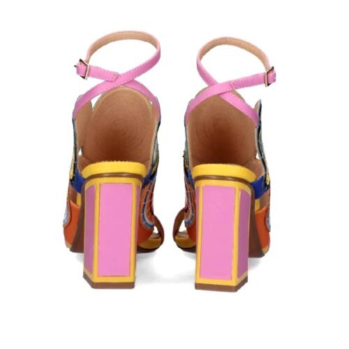 EXE Dámske luxusne sandale na podpatku lucia pink - Image 3