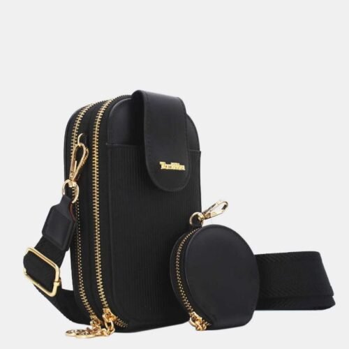 FRANCE TAŠKA NA SMARTFÓN PUZDRO POUCH COIN PURSE 6018 BLACK 7 FRANCE Taška na smartfón puzdro Pouch Coin Purse 6018 Black