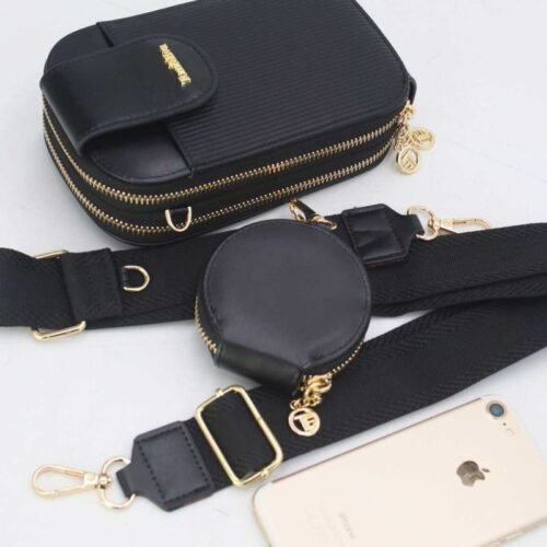 FRANCE Taška na smartfón puzdro Pouch Coin Purse 6018 Black