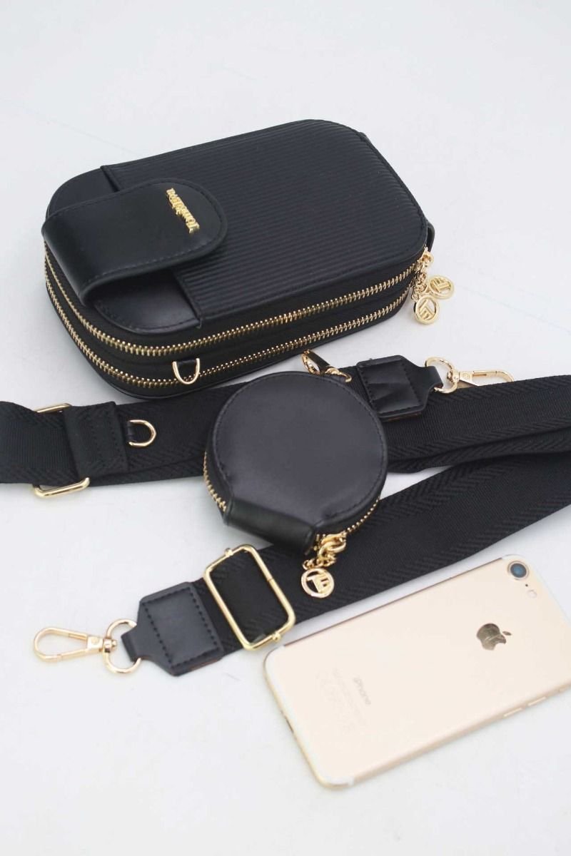 FRANCE TAŠKA NA SMARTFÓN PUZDRO POUCH COIN PURSE 6018 BLACK 4 FRANCE Taška na smartfón puzdro Pouch Coin Purse 6018 Black