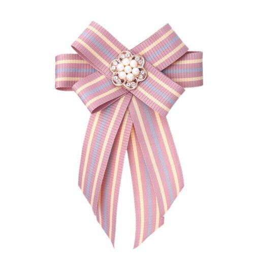 Brošňa Masla ribbon stuha Bow rosa