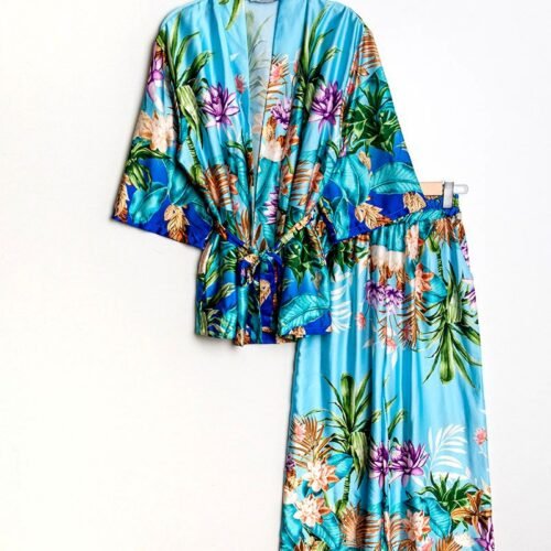 22464 satenova suprava Kimono Kaftan s potlacou 3
