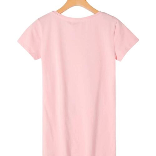 DÁMSKE RUZOVE TRIČKO S POTLAČOU REGULAR BODYCON ROSE PINK 7 Women s T shirt damske tricko pink 1