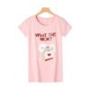 Dámske ruzove tričko s potlačou regular bodycon rose pink