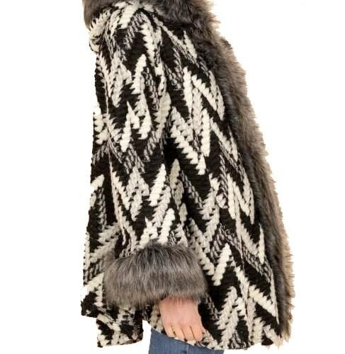 ITALY DÁMSKY VOLNY VLNENÝ KABÁT S KOŽUŠINOU KAPUCŇA MAXIVZOR 9 1872B 11 vlneny volny kabat s kozusinou italy 2