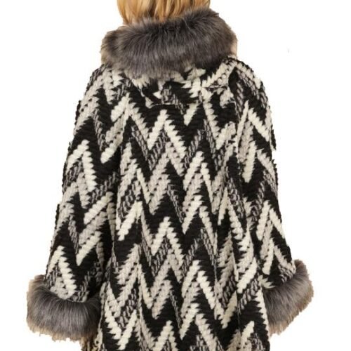 ITALY DÁMSKY VOLNY VLNENÝ KABÁT S KOŽUŠINOU KAPUCŇA MAXIVZOR 8 1872B 11 vlneny volny kabat s kozusinou italy 3