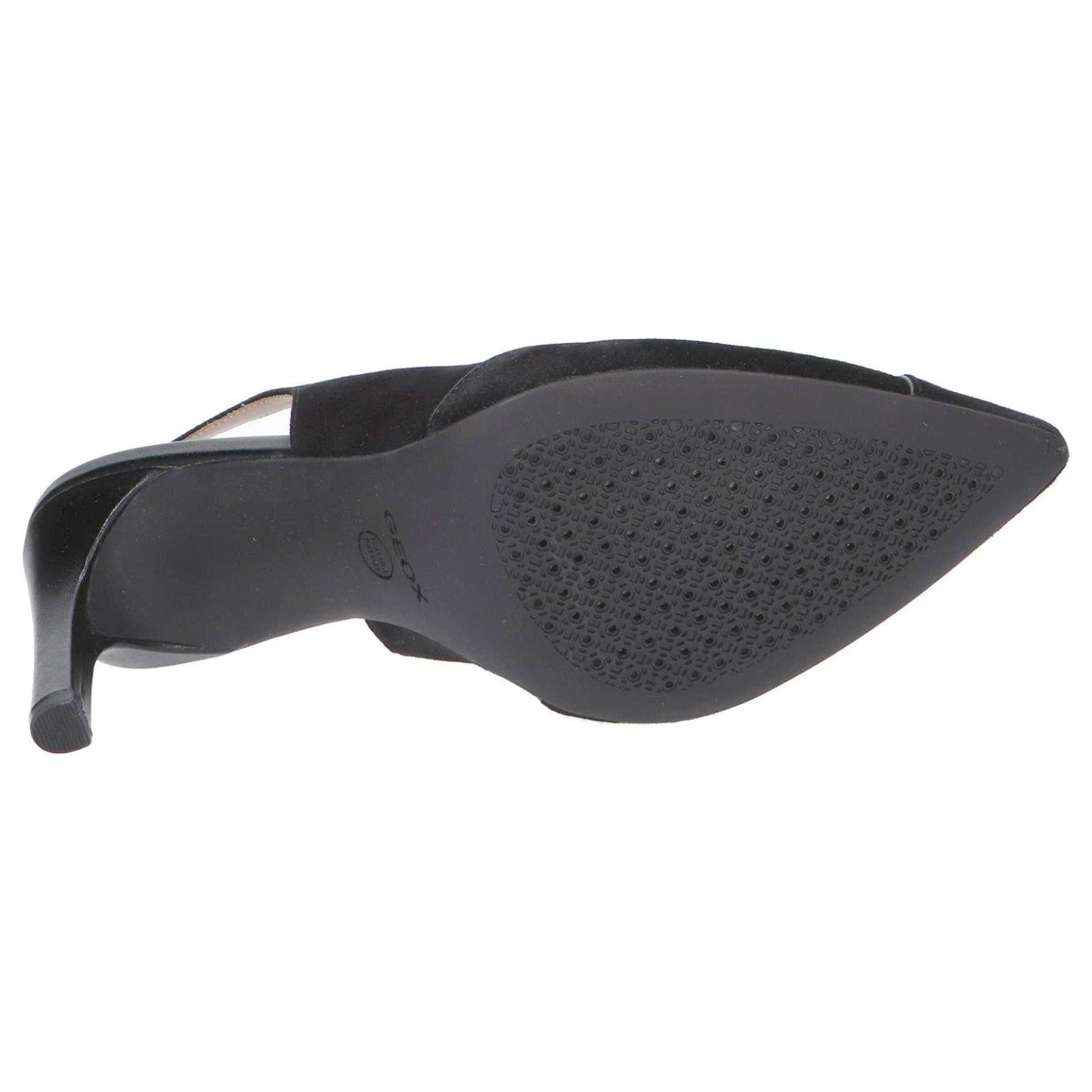 GEOX Semišové lodičky heels sandale black 