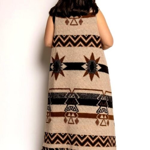 ITALY Dámska maxi vesta bunda