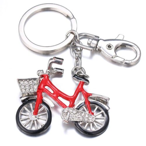 Kľúčenka prívesok na kľúče Bicykel cerveny bike