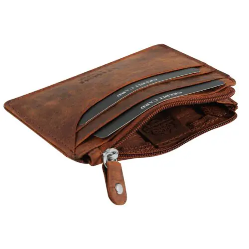 Alternative view of kožené puzdro na karty s RFID ochranou brown
