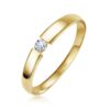 Dámsky prsteň snubny s briliantom 0,06 ct. Zlato 585/000