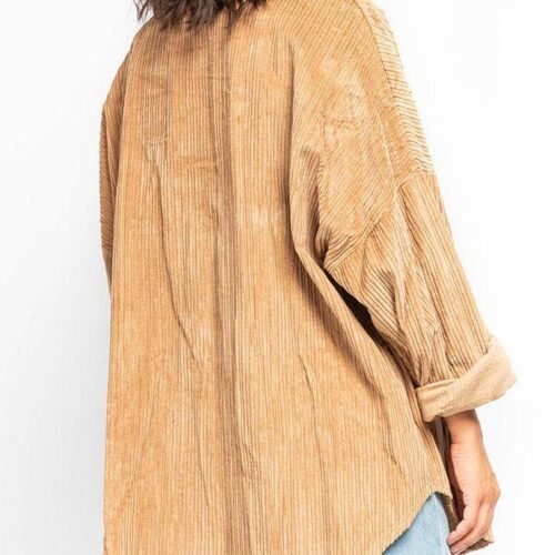 ITALY Dámska Voľna menzestrova kosela oversize camel