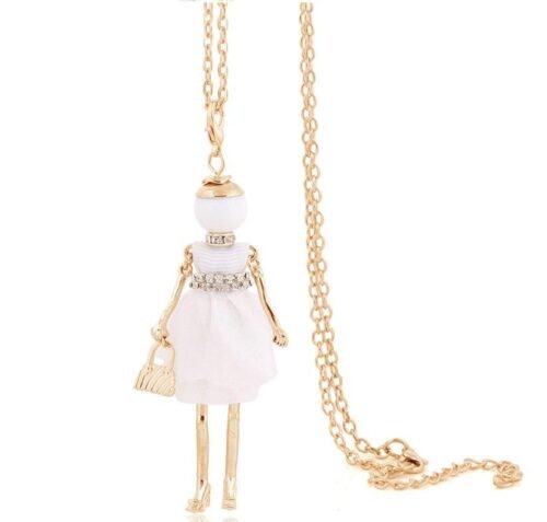 Prívesok Bábika white lady elegant crystal