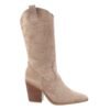 Dámske western čižmy polokozacky mid boots taupe
