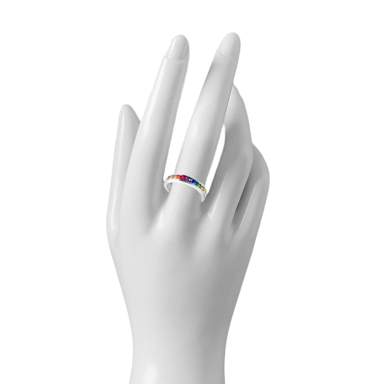 STRIEBRO dámsky prsteň zo striebra s farebnými zirkónmi