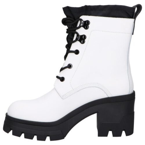 Clenkove cizmy CALVIN KLEIN JEANS Chunky Heeled Boot Laceup YW0YW00729 Bright White 1