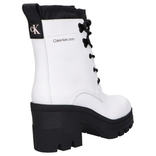 Clenkove cizmy CALVIN KLEIN JEANS Chunky Heeled Boot Laceup YW0YW00729 Bright White 2