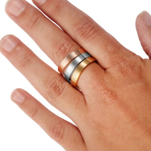 Damske prstene 3 diely nehrdzavejuca ocel pokovovane ionom 5060421 3 multibella