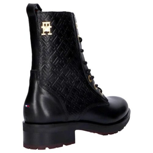 WOMAN BOOTS TOMMY HILFIGER FW0FW06817 BIKER BLACK monogram clenkove cizmy 2