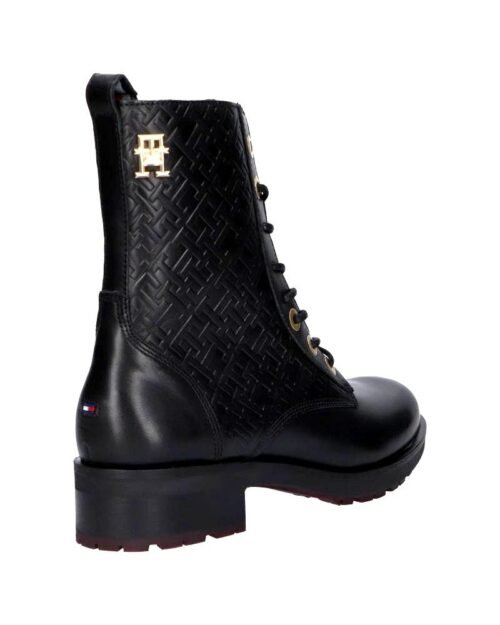TOMMY HILFIGER Členkové šnurovacie čižmy monogram BLACK - Image 3