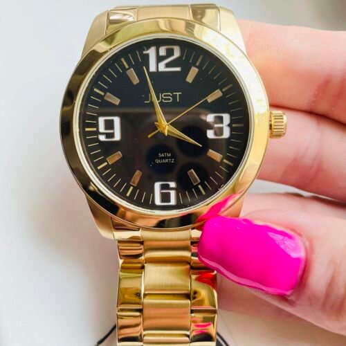 JUST WATCH Hodinky unisex masivne oceľ gold