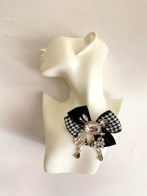 Brošňa Masľa ribbon Strass elegant luxury - Image 4