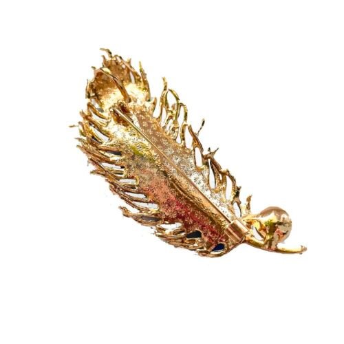 Brošňa fashion pierko pavie luxury feather