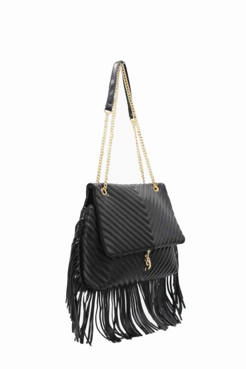 FRANCE Taška Chevron kabelka Messenger so strapcami - Image 3